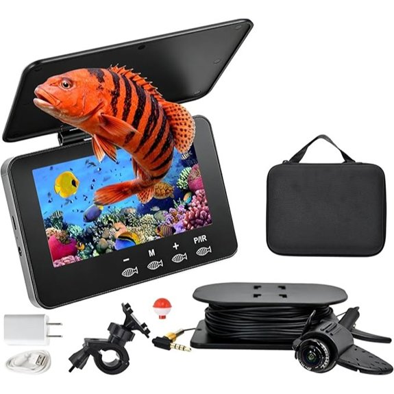 Portable Fish Finder with Underwater Camera and Transducer