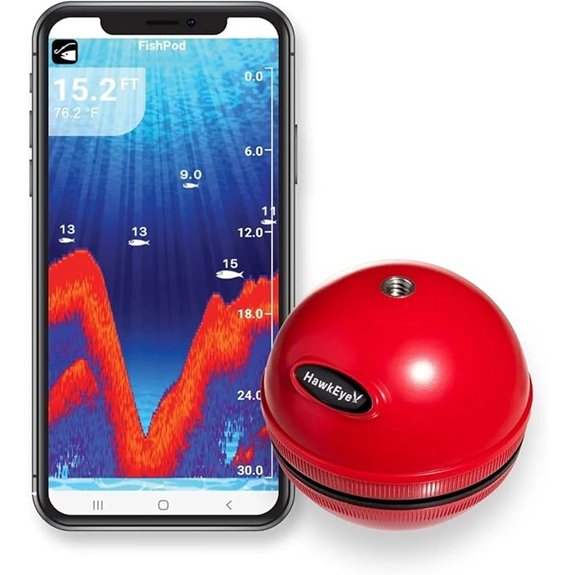 Hawkeye FishPod 5X Bluetooth Fish Finder