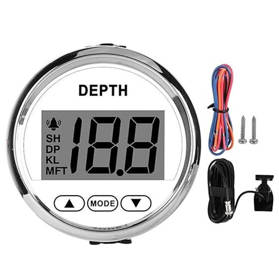 Digital Depth Sounder Fish Finder with Transducer