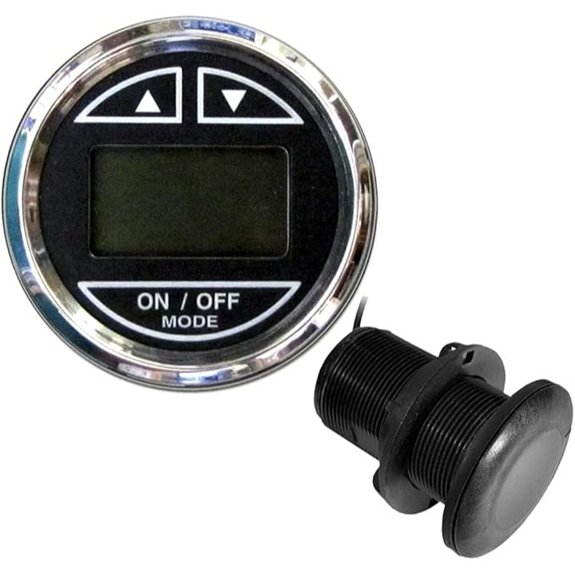 Faria Chesapeake Depth Sounder Thru-Hull - Black